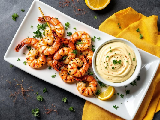🍢 Saffron Shrimp Skewers