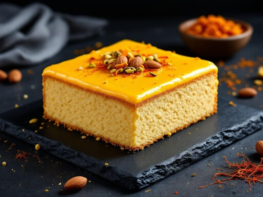 Saffron Almond Flour Cake