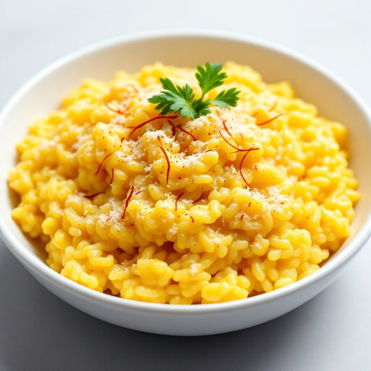 Risotto with Saffron (Risotto alla Milanese – No Wine)