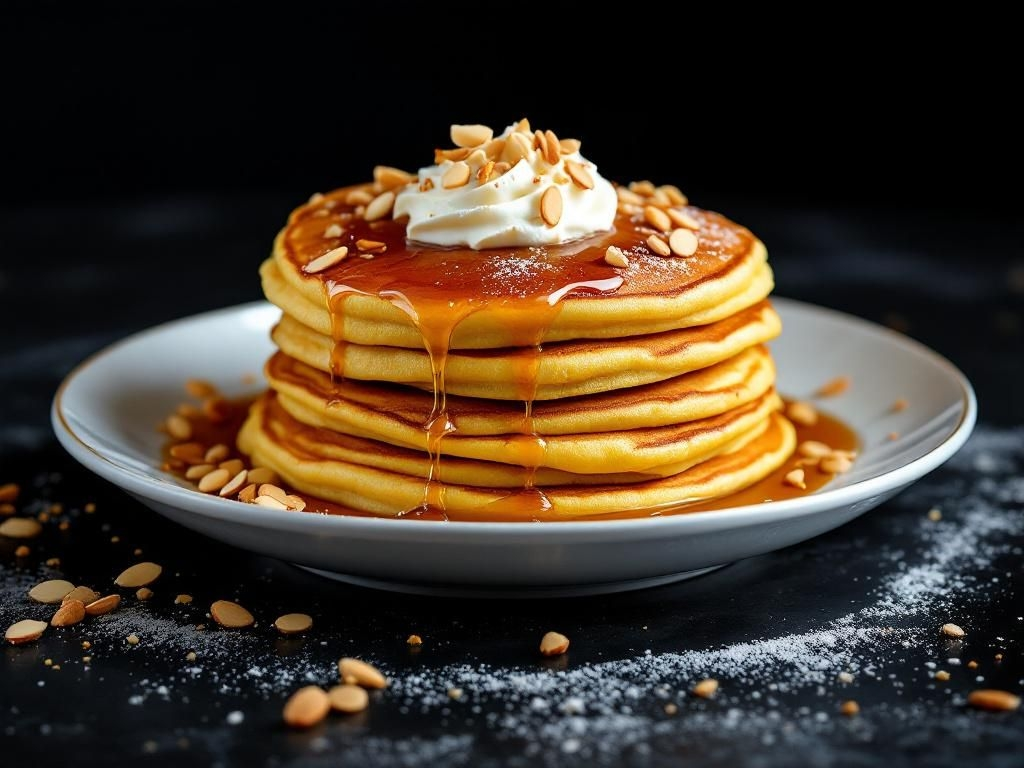 Saffron Almond Flour Pancakes