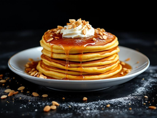 Saffron Almond Flour Pancakes